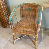 Rattan children's armchair