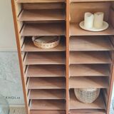 Meuble de métier - classeur à rideau double - vintage