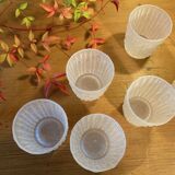 Frosted effect textured glasses / cups, made in Italy