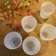 Frosted effect textured glasses / cups, made in Italy