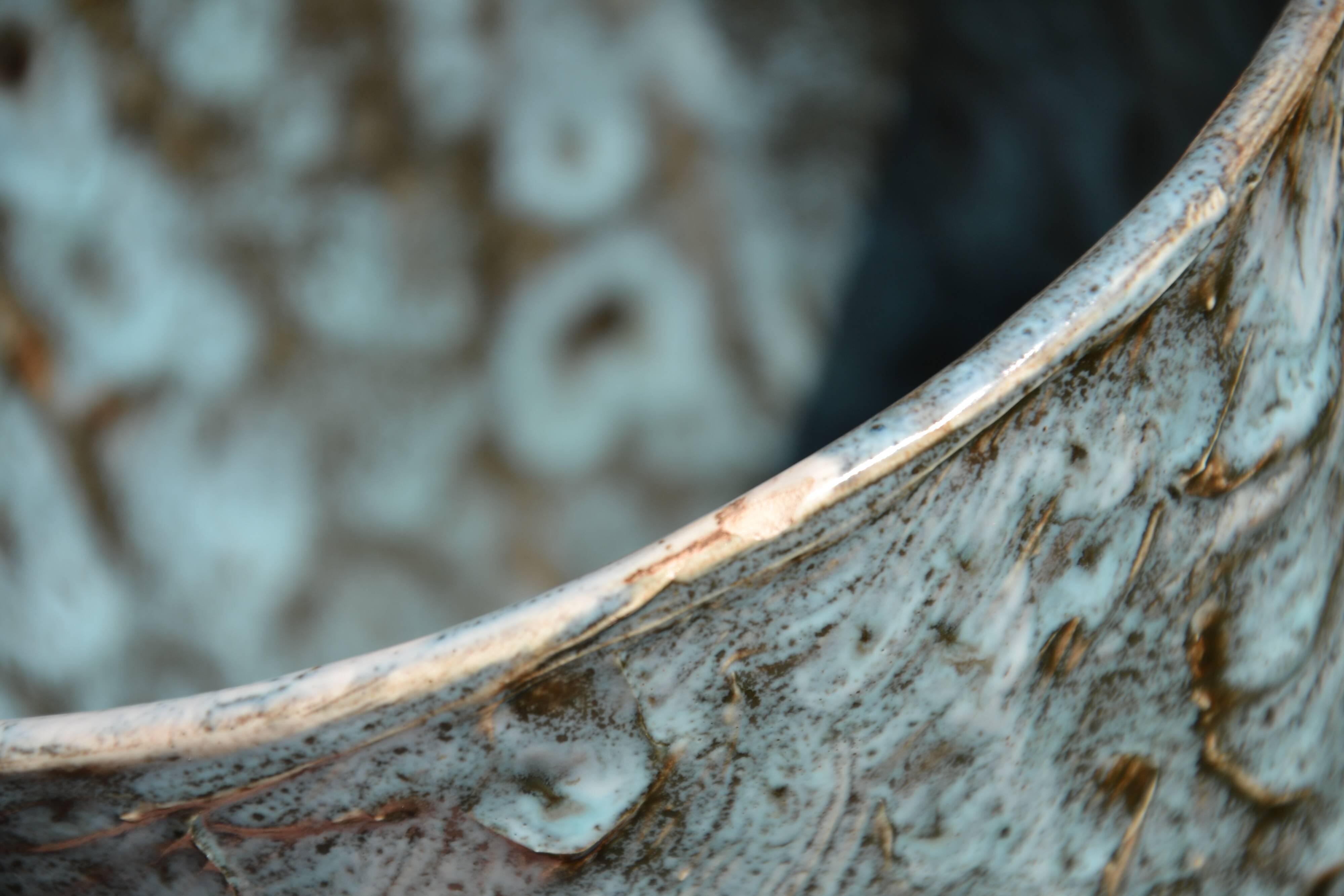 Large Vallauris vase "sea foam" H 41.5 cm