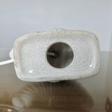 Italian "shell" lamp in cracked ceramic from the 70s and 80s