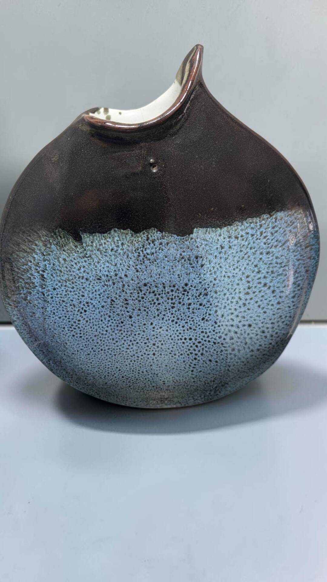 Wall vase in ceramic signed Liévois – piece of French craftsmanship