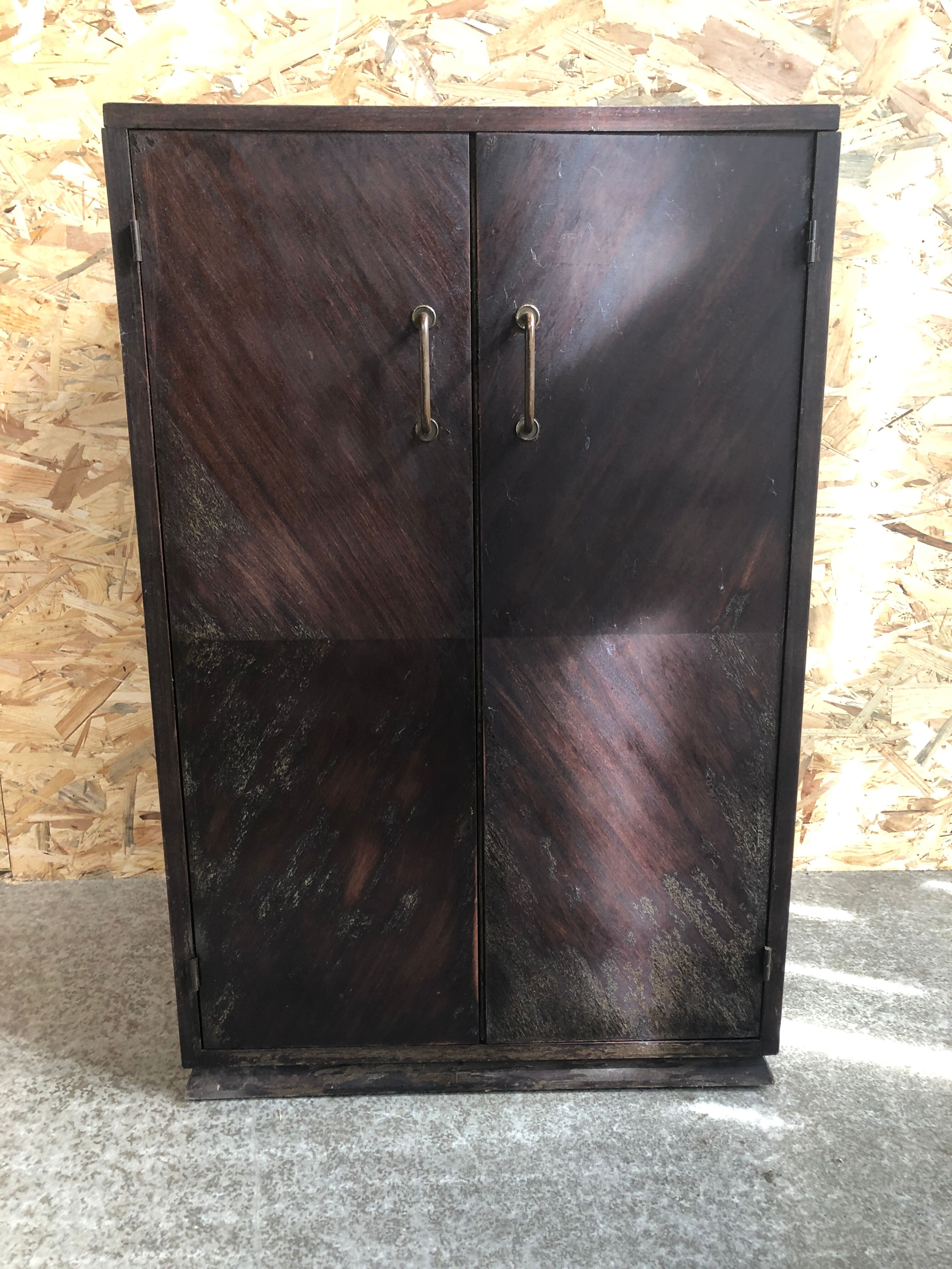 Old Hifi Furniture Vinyl Wood Veneer + Vintage Audio Interior Drawers