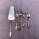 5 silver-plated cutlery, pie server, two forks, small fork and spoon, punch