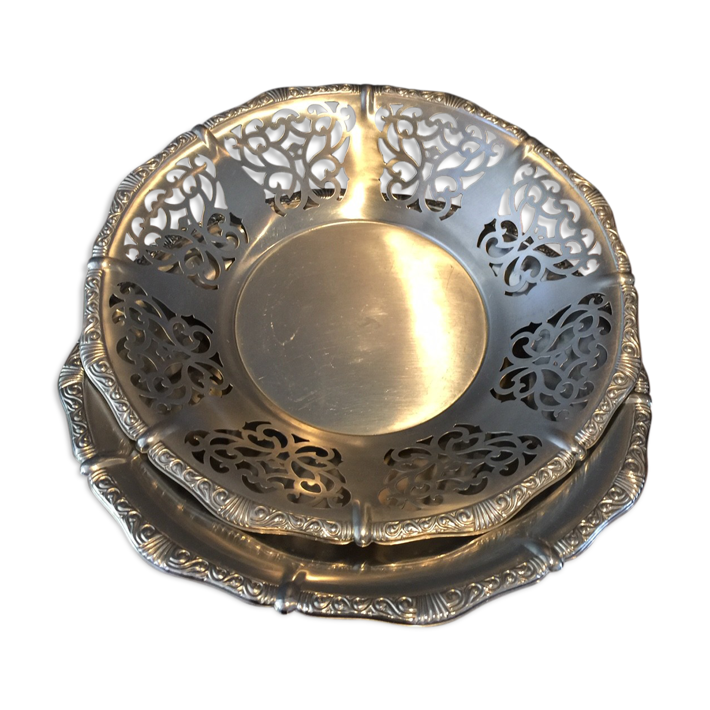 Lot de 2 paniers a pain ou a fruit Alessi Italy