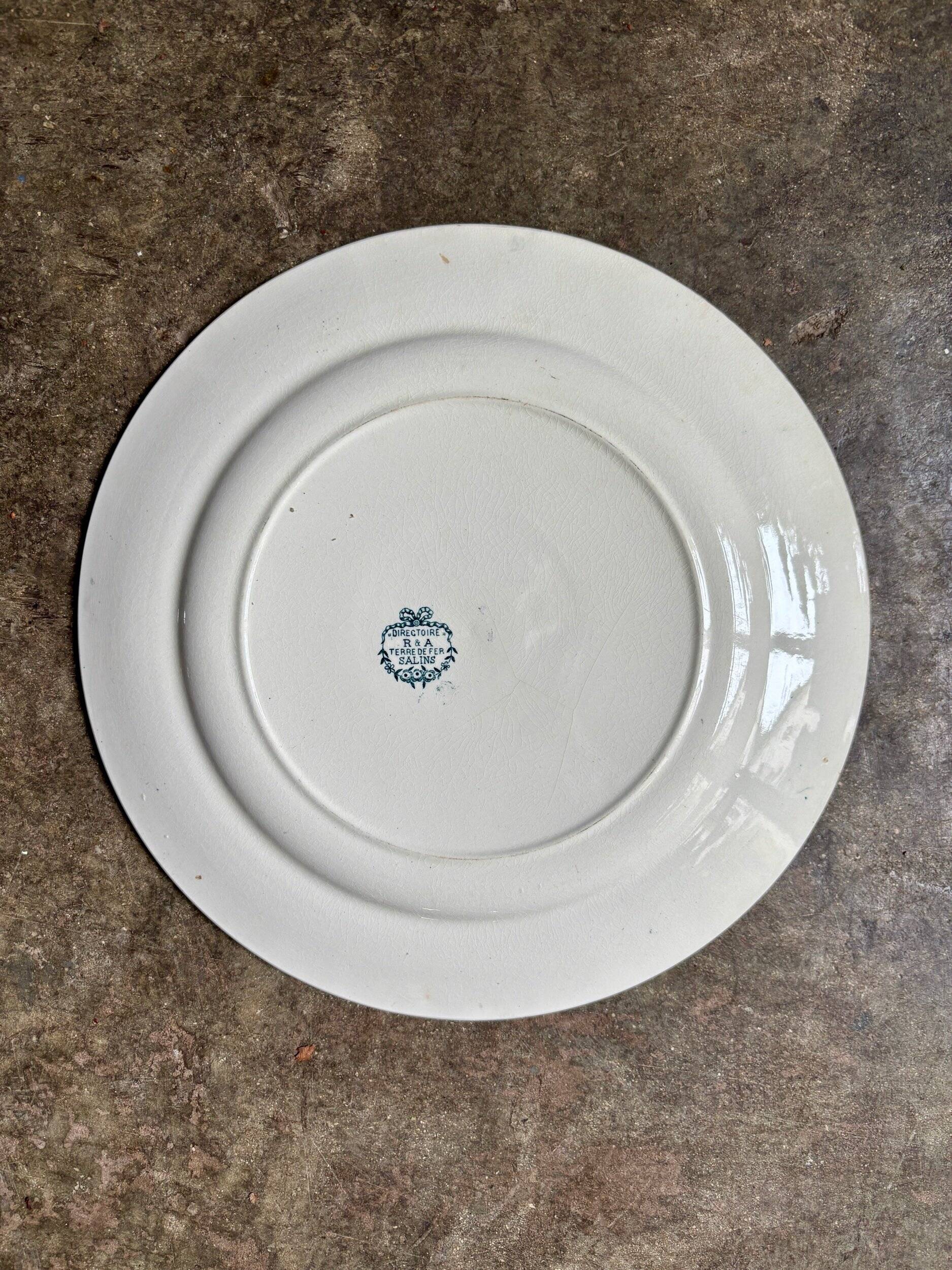 Round Salins ironstone dish, "Directoire" service