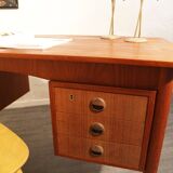 Vintage Danish design teak desk from the 50s and 60s