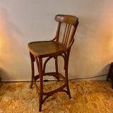 Curved wooden stool