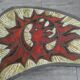 Enamelled lava coffee table, Jean Jaffeux, free form