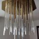 J.T Kalmar chandelier in brass and plexiglass of the 70s