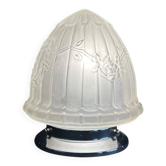 Small table lamp or Art Deco ceiling light from the 1930s in frosted glass.