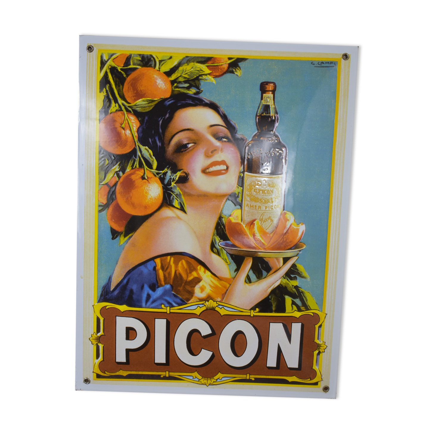 Picon enamel plate