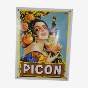 Picon enamel plate