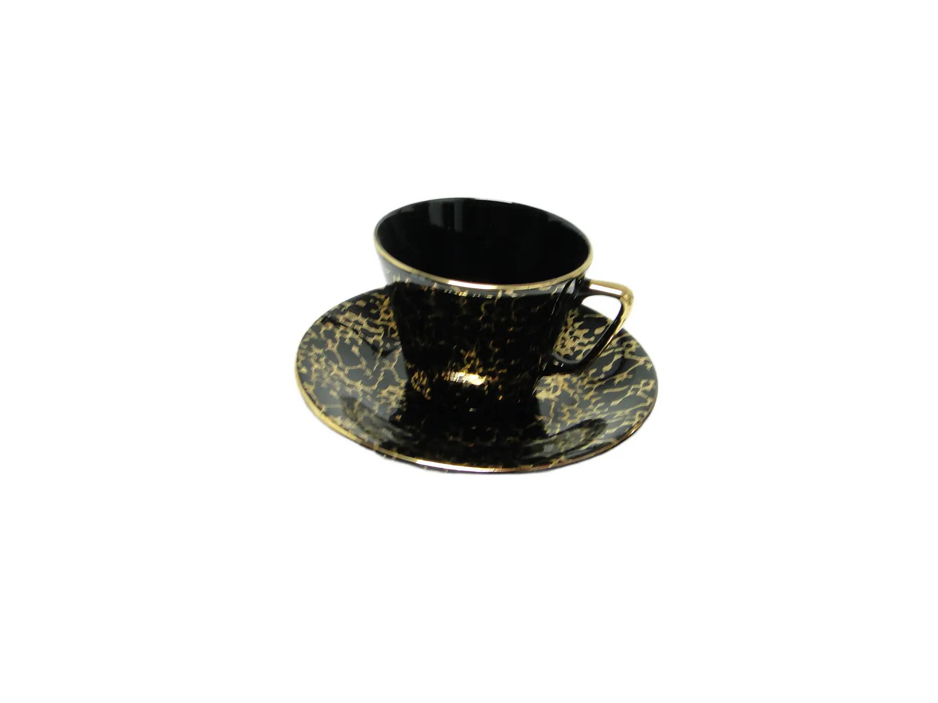 Ensemble tasse et soucoupe Ira, moderne du milieu du siècle, porcelaine, Chodzież, Pologne, années 1970.