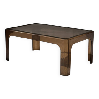 Smoked Plexiglas coffee table, Prisunic 1970