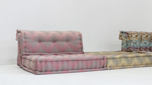 Canapé modulaire Mah Jong Roche Bobois en tissu Missoni conçu par Hans Hopfer