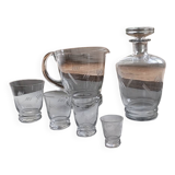 Set of antique carafes and glasses