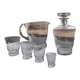 Ensemble carafes et verres anciens