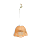 Suspension in rattan and vintage wicker bell shape