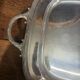Silver-plated metal tray from the mid-20th century