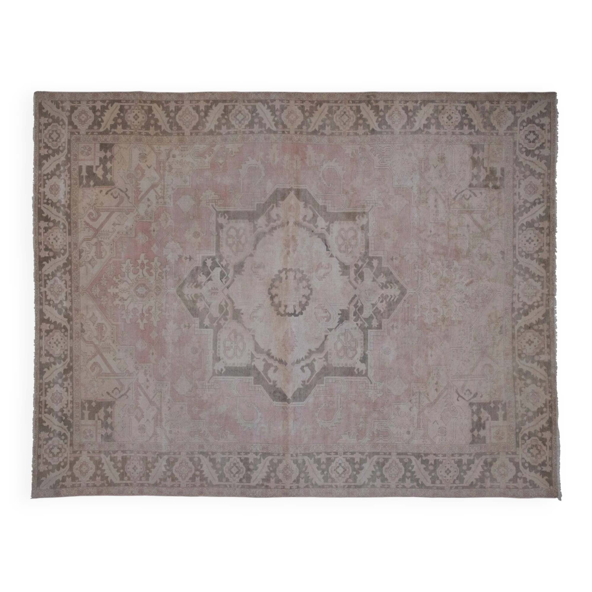 Vintage Turkish handmade rug 253x326 cm
