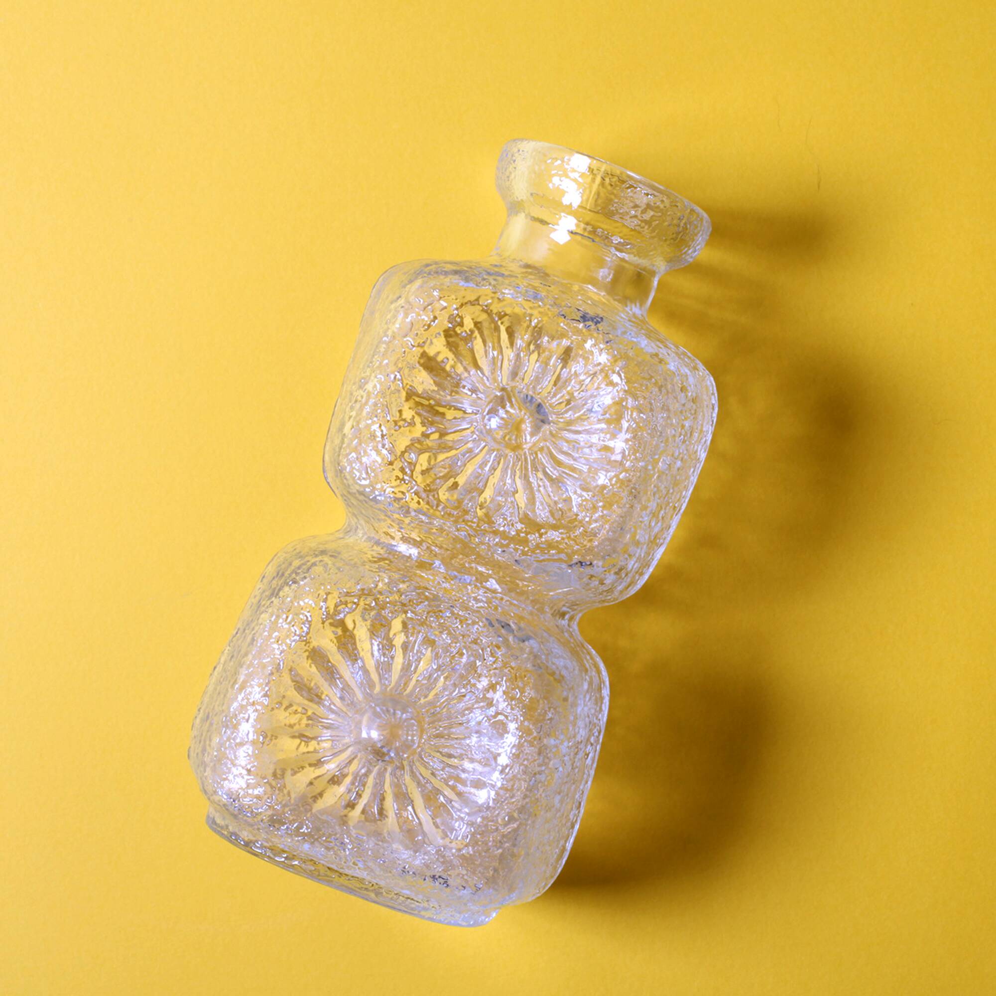 Pressed Glass Vase Flowers by Pavel Panek / Czech Republic / 1973