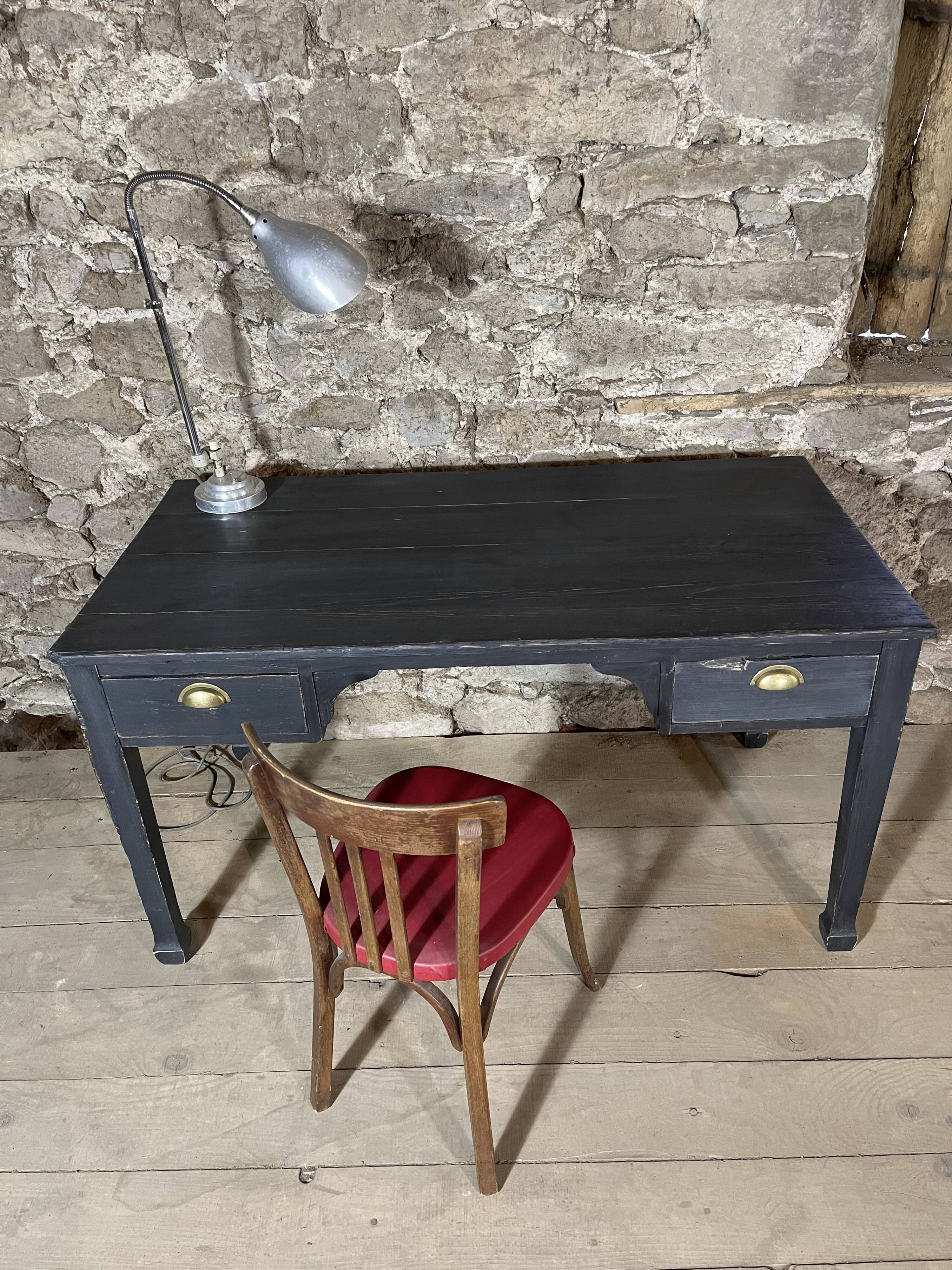 Old black patina office