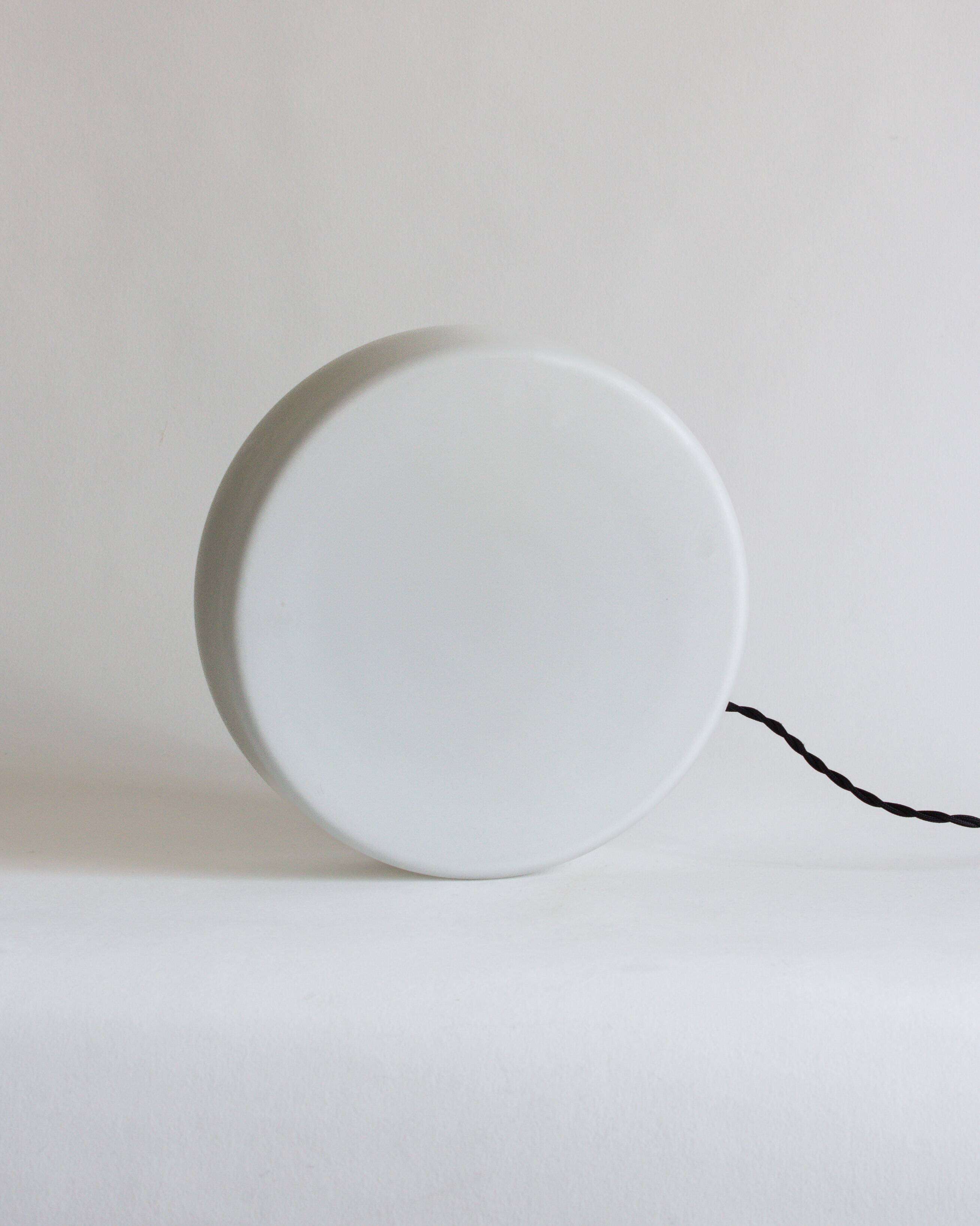 Wall or ceiling light in matt white opaline, 60s/70s