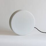 Wall or ceiling light in matt white opaline, 60s/70s