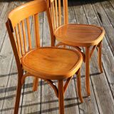 2 Baumann chairs No. 31 light beech