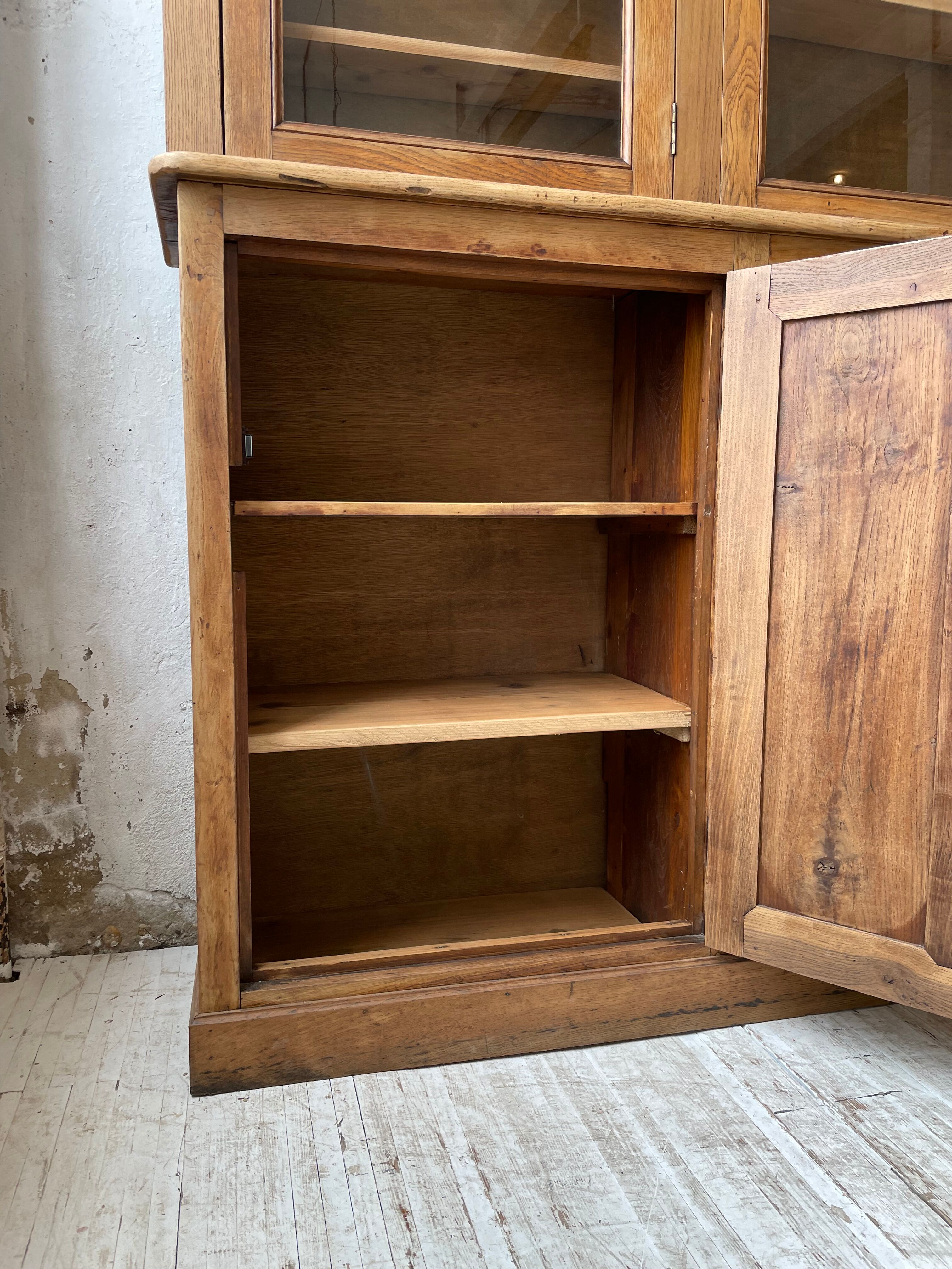 Oak showcase bookcase