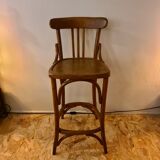 Curved wooden stool
