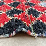 Moroccan carpet red/black - 76 x 253 cm