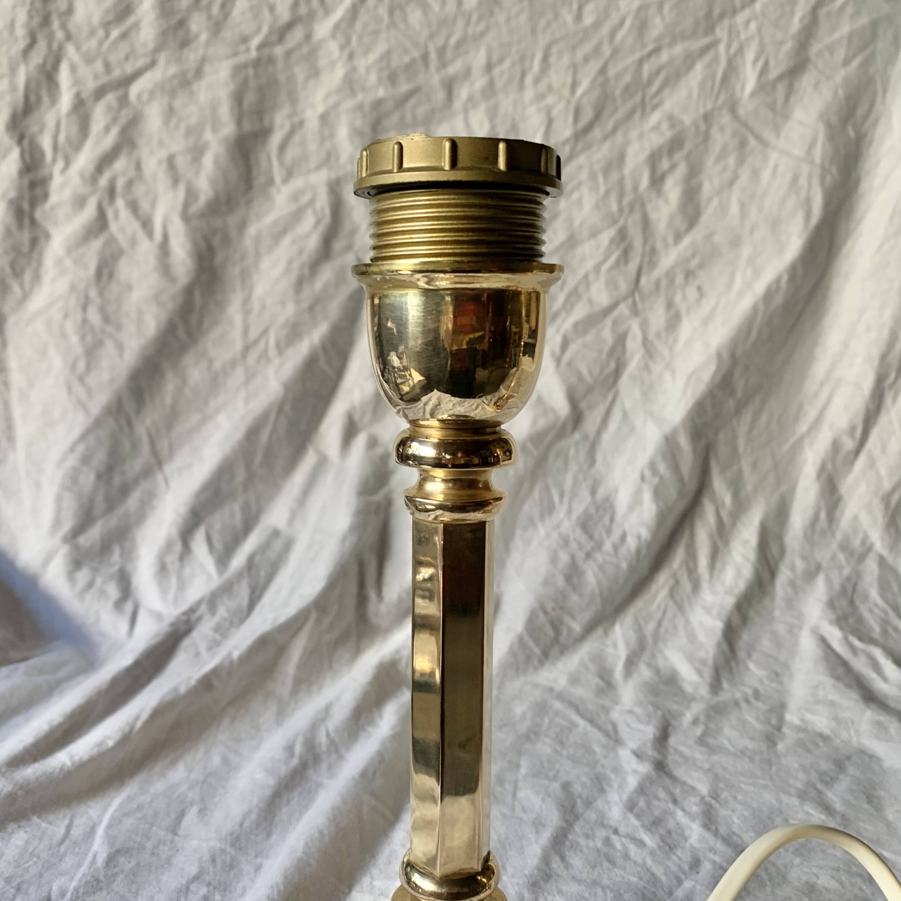 Pair of vintage brass lamp bases