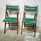 Pair of Shanghai folding chairs
