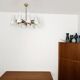 Grand lustre en laiton autrichien de style mid-century moderne par Rupert Nikoll