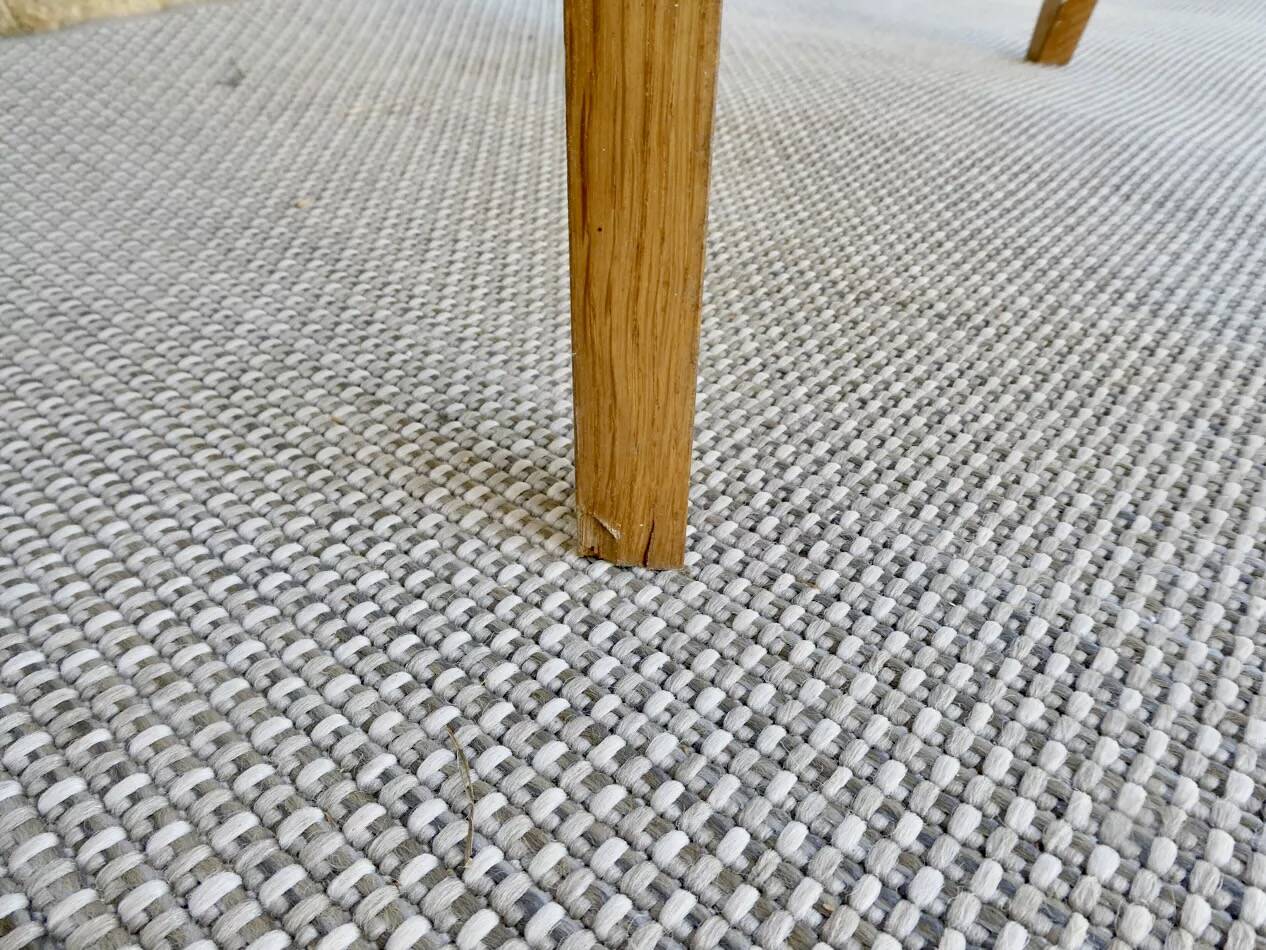 Light wood bedside table with crossbars, around 1960.