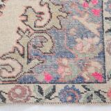 4x7 Pale Orange & Beige Oriental Wool Turkish Vintage Rug, 127x210Cm SK 6787