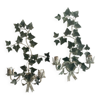 Pair of ivy wall lights