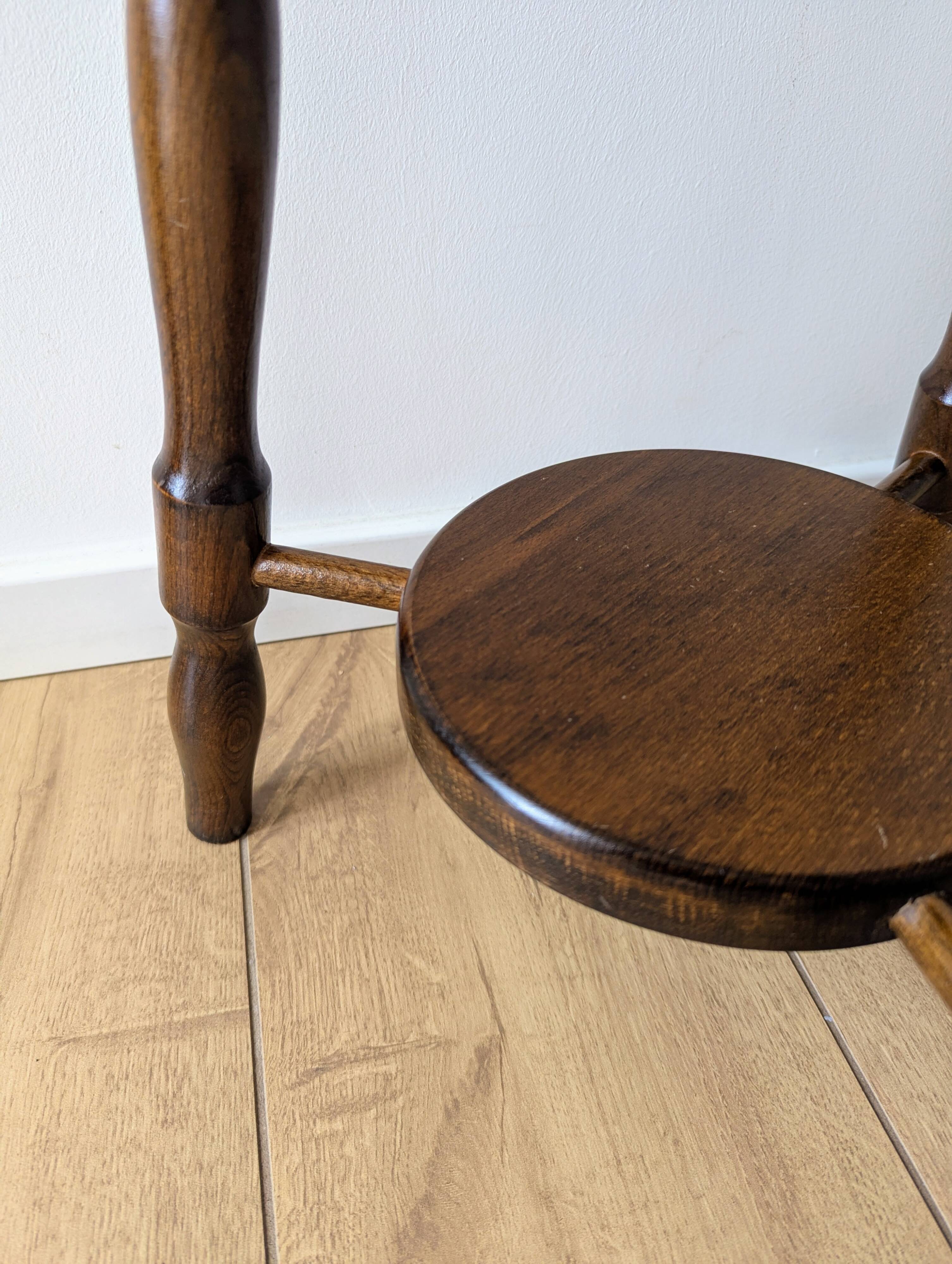 Vintage Turned Wooden Tripod