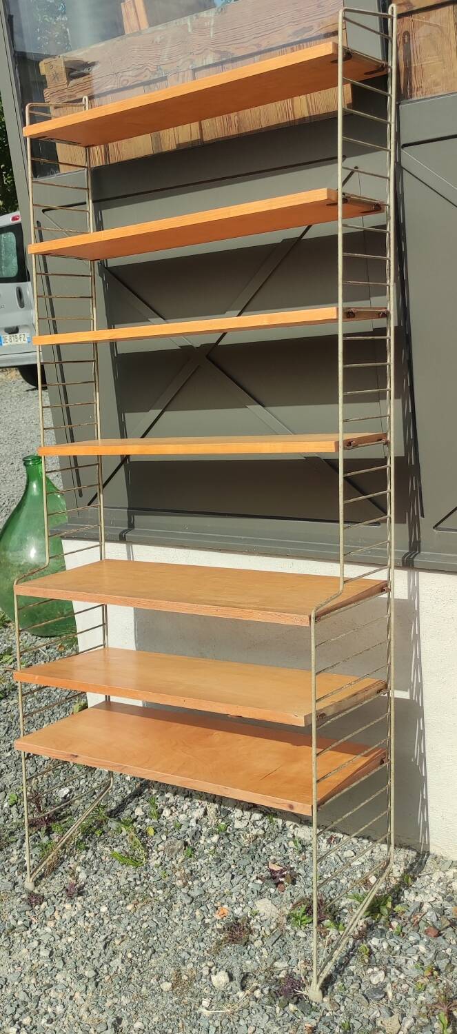 Large Nisse Strinning String Shelf Scandinavian design 1950s/1960s