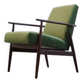 1960 Henryk Lis Mid Century Armchair in Green Velvet