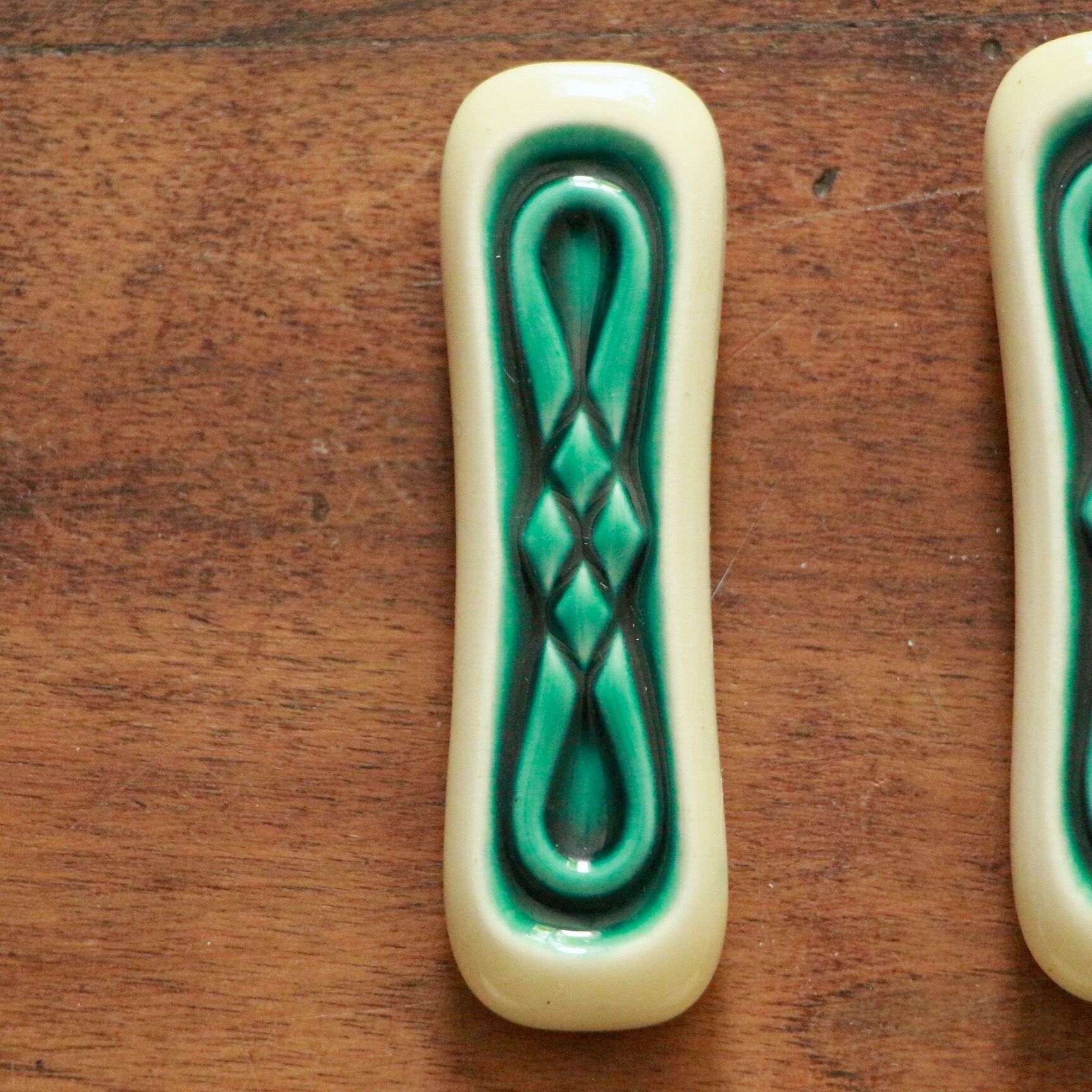 Porte-couteaux en céramique turquoise