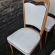 série de 8 chaises vintage skaï et bois
