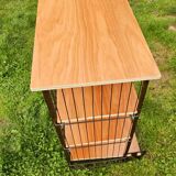 Old potato rack restored into a shelf