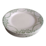 Six earthenware plates Napoleon, Creil and Montereau