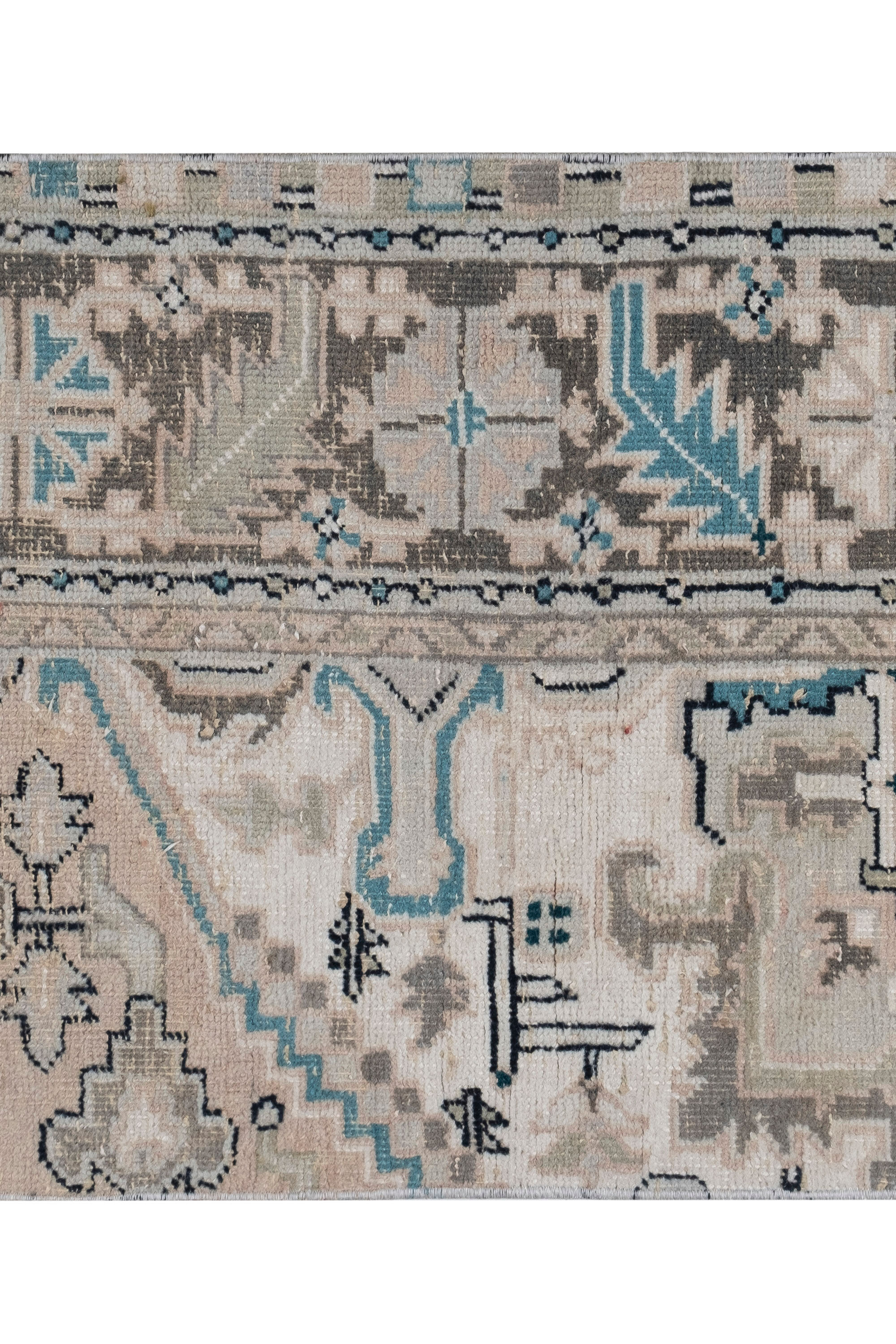 Distressed turkish rug runner 72 x 144 cm