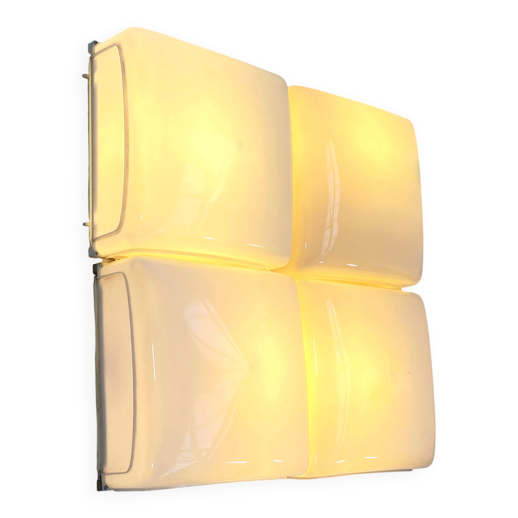 Set of 4 Cnosso Wall Lights by Angelo Mangiarotti for Artemide, 1960