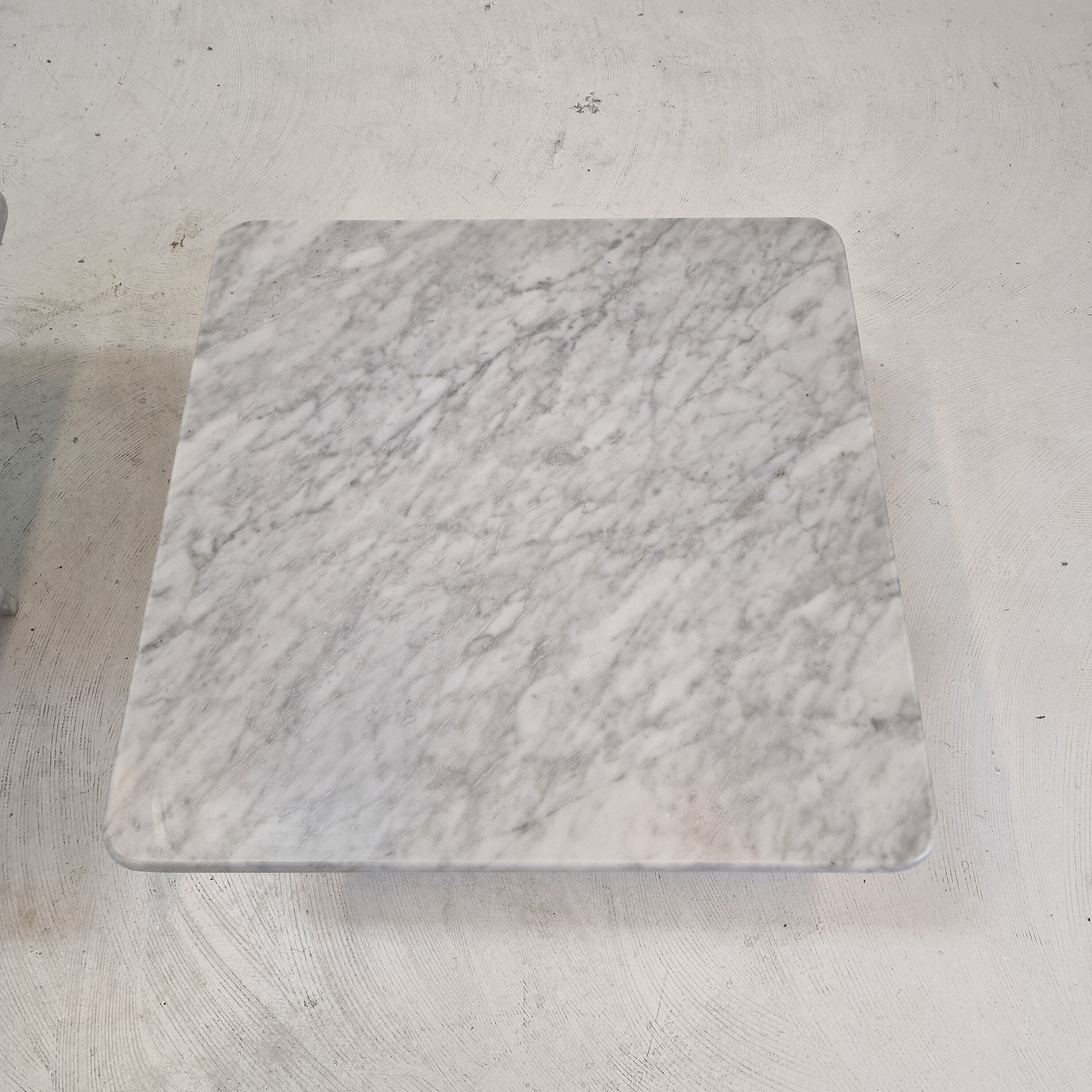 Set of 3 italian marble coffee or side tables, 1970s